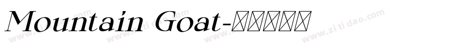Mountain Goat字体转换